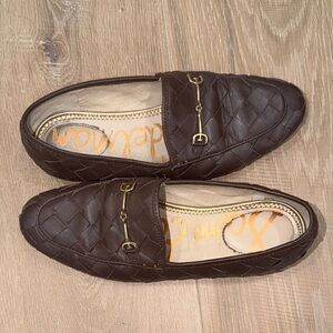 Sam Edelman women’s Brown Quilted Leather Driving Loafers